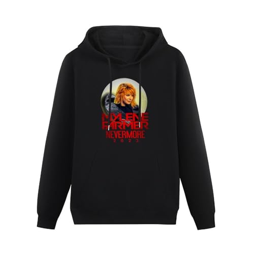 AuduE Mylene-Farmer Nevermore Tour Essential Mens Hoody French Singer Actress Long Sleeve Hoodie Tops Casual Camisetas Gift for Fans Size XXL von AuduE