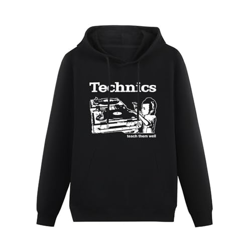 AuduE Technics Hoody Turntables Teach Them Well Vinyl Dj Pullover Hoodie Hooded Top Unisex Mens Ladies Hooded Sweatshirts Size L von AuduE