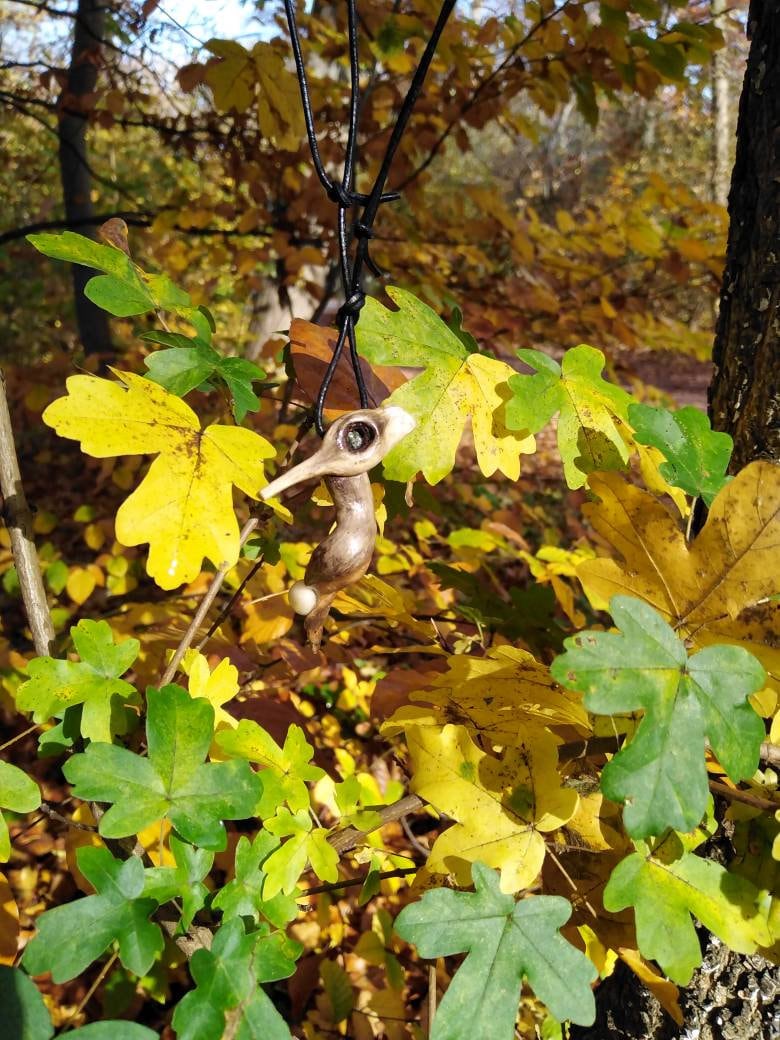Halskette Mit Lederband Aus Treibholz Und Isarkies Phönix Halskette Mit Lederband Aus Treibholz Und Isarkies Phönix von AuenSchmuck