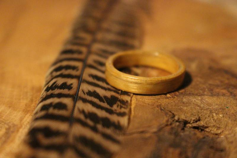Handgemachter Holzring Männer Herren Boho Natur Holz Ring von AuenwaldCrafts