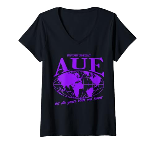 Damen AUE Heimat Fußball Stolz T-Shirt mit V-Ausschnitt Damen AUE Heimat Fußball Stolz T-Shirt mit V-Ausschnitt von Auer Fans Tradition Fan Geschenkidee