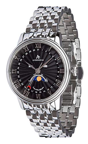 Auersheim Limitierte Auflage Mene Herrenuhr mit Datumsanzeige Klassisches Design Ø42mm Silber Edelstahl Armbanduhr (Silber) von Auersheim