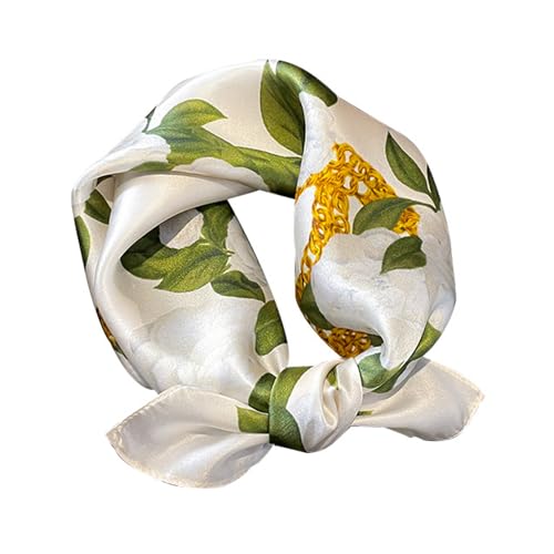 Aufeel Damen-Halstuch aus 100 % reiner Maulbeerseide, klein, quadratisch, Seide, Kopftuch, ca. 53 x 53 cm, Small von Aufeel