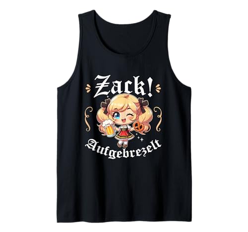 Aufgebrezelt Trachten Damen Dirndl Passend für Oktoberfest Tank Top von Aufgebrezelt Trachten Damen Dirndl