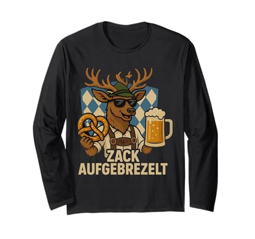 Zack Aufgebrezelt Herren T-Shirt – Lustiges Oktoberfest Langarmshirt Zack Aufgebrezelt Herren T-Shirt – Lustiges Oktoberfest Langarmshirt von Aufgebrezelt