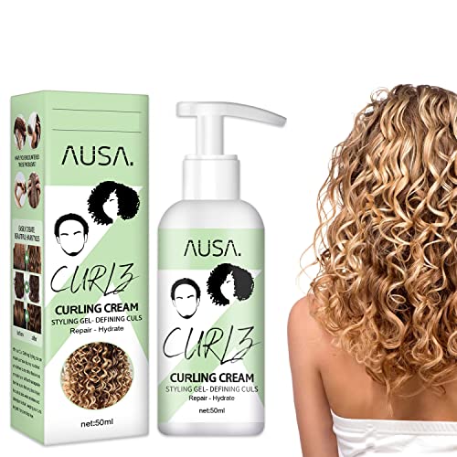 Elastische Styling Cream, HaarCreme Damen/Herren, Definierende Locken Crème, Curl Defining Cream, Curl Defining Styling Soufflé, Curl Moisturizer, Feuchtigkeit und Sprungkraft von Auflosung