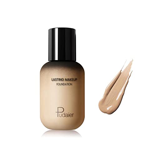 Liquid Foundation 40ml, Flüssige Grundierung, Flüssige Foundation Perfekte und Glatte Haut, Flüssiges Make-up Korrigierend mit Weichzeichner, Lang Anhaltendes Mattes Finish von Auflosung