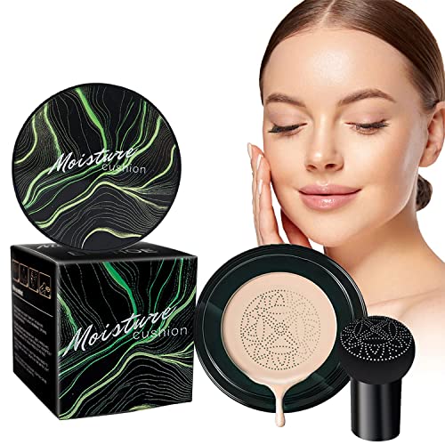 Mushroom CC Cream Foundation, Pilzkopf Luftpolster BB Creme, Moisturising Concealer Flüssige Grundierung BB Creme, CC Air Kissen Foundation Pilz Kopf, Primer Langlebig und Perfekte Abdeckung von Auflosung