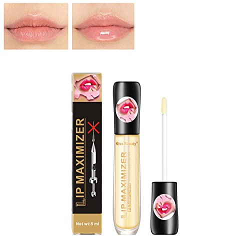 Lip Care Oil, Lip Plumping Balm, Euchtigkeitsspendender Lipgloss Feuchtigkeitsspendende, Lippenpflegeöl Aufpolsternder, Beseitigung von Trockenheitsfalten für vollere Lippen und hydratisierte von Auflosung