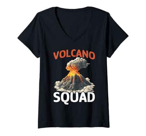 Damen Volcano Squad Science Chemistry Experiment - T-Shirt mit V-Ausschnitt Damen Volcano Squad Science Chemistry Experiment - T-Shirt mit V-Ausschnitt von Aufregendes Bildungschemie -Experiment