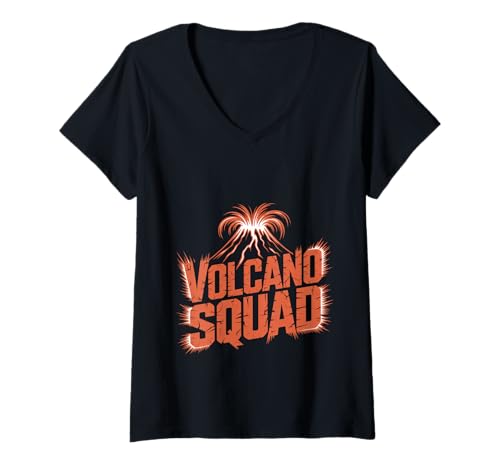 Damen Volcano Squad Science Chemistry Experiment - T-Shirt mit V-Ausschnitt Damen Volcano Squad Science Chemistry Experiment - T-Shirt mit V-Ausschnitt von Aufregendes Bildungschemie -Experiment