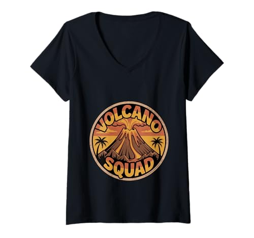 Damen Volcano Squad Science Chemistry Experiment - T-Shirt mit V-Ausschnitt Damen Volcano Squad Science Chemistry Experiment - T-Shirt mit V-Ausschnitt von Aufregendes Bildungschemie -Experiment