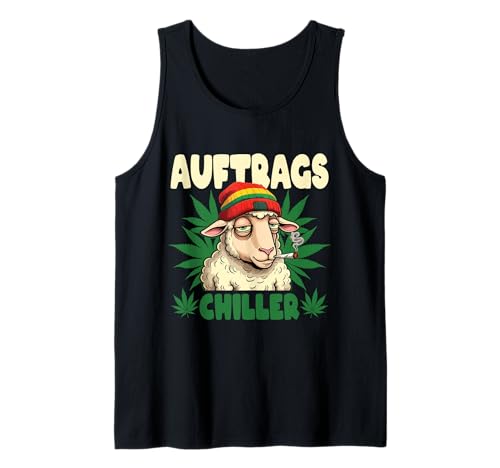 Herren Auftragschiller Schaf Spruch Kiffer Kostüm Cannabis Hanf Tank Top Herren Auftragschiller Schaf Spruch Kiffer Kostüm Cannabis Hanf Tank Top von Auftragschiller Sprüche Fun Outfits