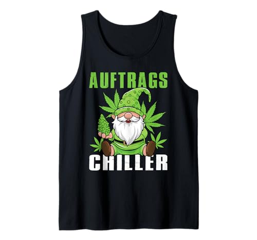 Herren Auftragschiller Spruch Kiffer Kostüm Cannabis Hanf Tank Top Herren Auftragschiller Spruch Kiffer Kostüm Cannabis Hanf Tank Top von Auftragschiller Sprüche Fun Outfits
