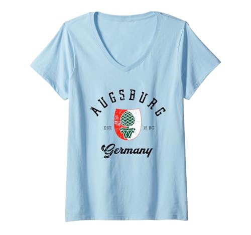 Damen Augsburg Deutschland Familienreise Augsburg Geschenkreise T-Shirt mit V-Ausschnitt Damen Augsburg Deutschland Familienreise Augsburg Geschenkreise T-Shirt mit V-Ausschnitt von Augsburg Germany