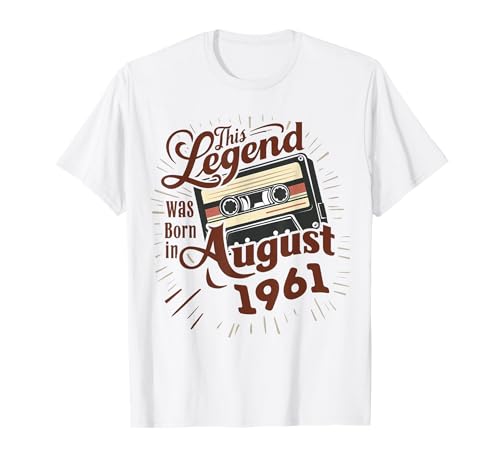 Diese Legende wurde im August 1961 geboren. Awesome Man Birthday T-Shirt Diese Legende wurde im August 1961 geboren. Awesome Man Birthday T-Shirt von August 1961 Birthday Legendary Since 1961 Men