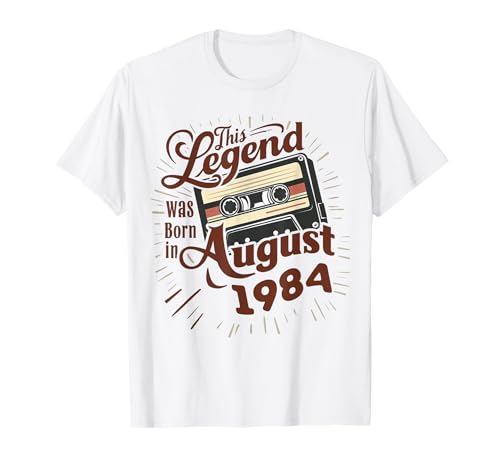 Diese Legende wurde im August 1984 geboren. Awesome Man Birthday T-Shirt von August 1984 Birthday Legendary Since 1984 Men