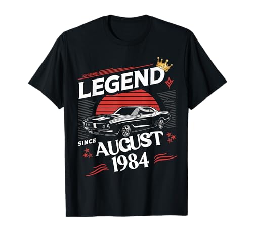 Eine Legende wurde im August 1984 geboren. Awesome Man Boy Birthday T-Shirt von August 1984 Birthday Legendary Since 1984 Men
