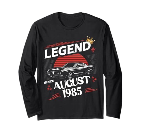 Eine Legende wurde im August 1985 geboren. Awesome Man Boy Birthday Langarmshirt von August 1985 Birthday Legendary Since 1985 Men