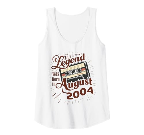 Damen Diese Legende wurde im August 2004 geboren. Awesome Man Birthday Tank Top von August 2004 Birthday Legendary Since 2004 Men
