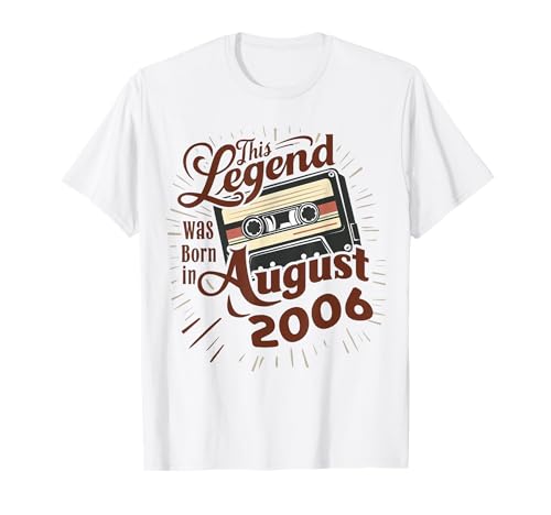Diese Legende wurde im August 2006 geboren. Awesome Man Birthday T-Shirt Diese Legende wurde im August 2006 geboren. Awesome Man Birthday T-Shirt von August 2006 Birthday Legendary Since 2006 Men