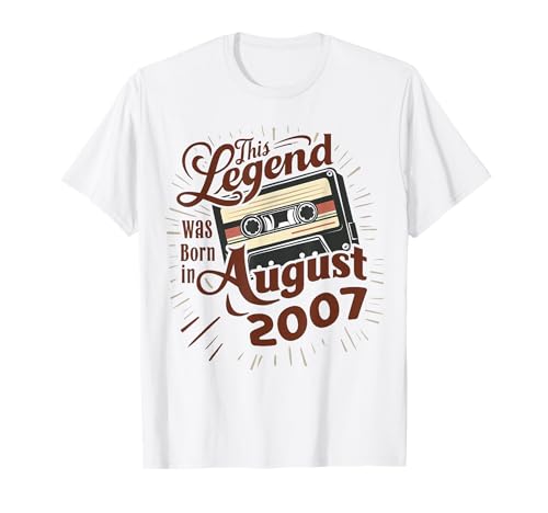 Diese Legende wurde im August 2007 geboren. Awesome Man Birthday T-Shirt Diese Legende wurde im August 2007 geboren. Awesome Man Birthday T-Shirt von August 2007 Birthday Legendary Since 2007 Men