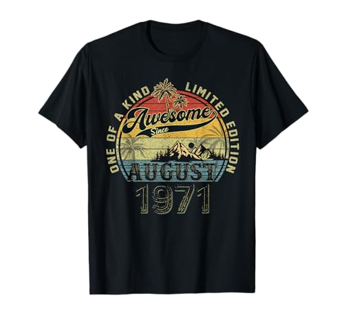 Geschenk zum 54. Geburtstag für Männer, August 1971, 54 Jahre alt T-Shirt Geschenk zum 54. Geburtstag für Männer, August 1971, 54 Jahre alt T-Shirt von August Bday Gifts For Men My Legendary Father