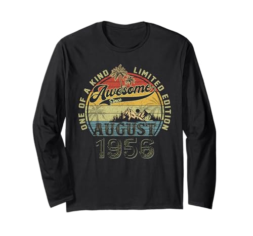 Geschenk zum 69. Geburtstag für Männer, August 1956, 69 Jahre alt Langarmshirt Geschenk zum 69. Geburtstag für Männer, August 1956, 69 Jahre alt Langarmshirt von August Bday Gifts For Men My Legendary Father