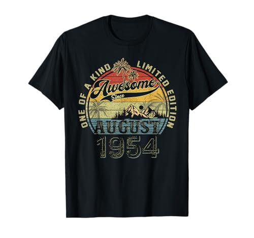 Geschenk zum 71. Geburtstag für Männer, August 1954, 71 Jahre alt T-Shirt Geschenk zum 71. Geburtstag für Männer, August 1954, 71 Jahre alt T-Shirt von August Bday Gifts For Men My Legendary Father