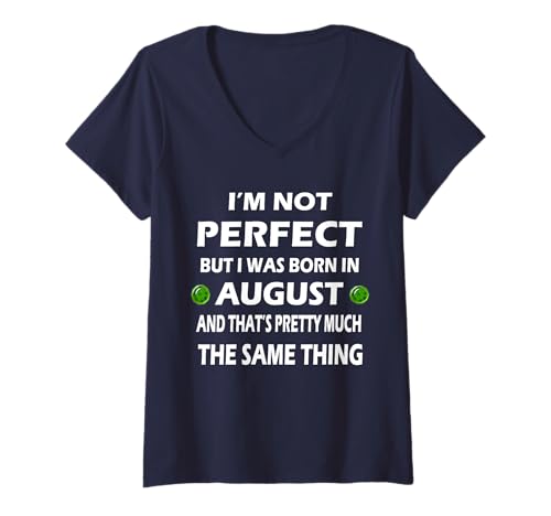 Damen August Geburtstag Geburtsstein Löwe & Jungfrau Schild Shirt Geschenkidee T-Shirt mit V-Ausschnitt Damen August Geburtstag Geburtsstein Löwe & Jungfrau Schild Shirt Geschenkidee T-Shirt mit V-Ausschnitt von August Birthday Birthstone T Shirt Gift Shopz