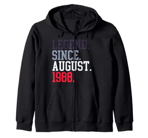 Legende seit August 1988 für Männer Frauen August 1988 Kapuzenjacke von August Birthday Shirts For Women 1988 Men 1988