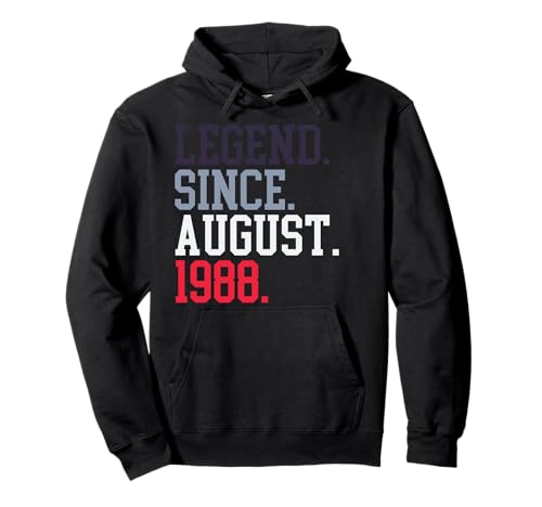 Legende seit August 1988 für Männer Frauen August 1988 Pullover Hoodie von August Birthday Shirts For Women 1988 Men 1988