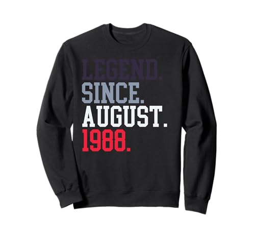 Legende seit August 1988 für Männer Frauen August 1988 Sweatshirt von August Birthday Shirts For Women 1988 Men 1988