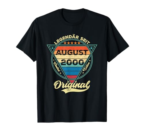 Damen Legendär seit August 2000 25.Geburtstag Junge 25 Jahre T-Shirt Damen Legendär seit August 2000 25.Geburtstag Junge 25 Jahre T-Shirt von August Jahrgang 2000 Geburtstag