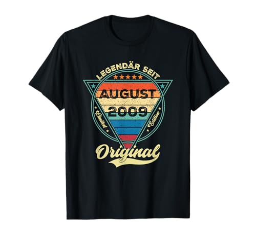 Damen Legendär seit August 2009 16.Geburtstag Junge 16 Jahre T-Shirt Damen Legendär seit August 2009 16.Geburtstag Junge 16 Jahre T-Shirt von August Jahrgang 2009 Geburtstag