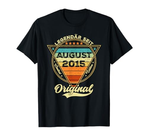Damen Legendär seit August 2015 10.Geburtstag Junge 10 Jahre T-Shirt von August Jahrgang 2015 Geburtstag