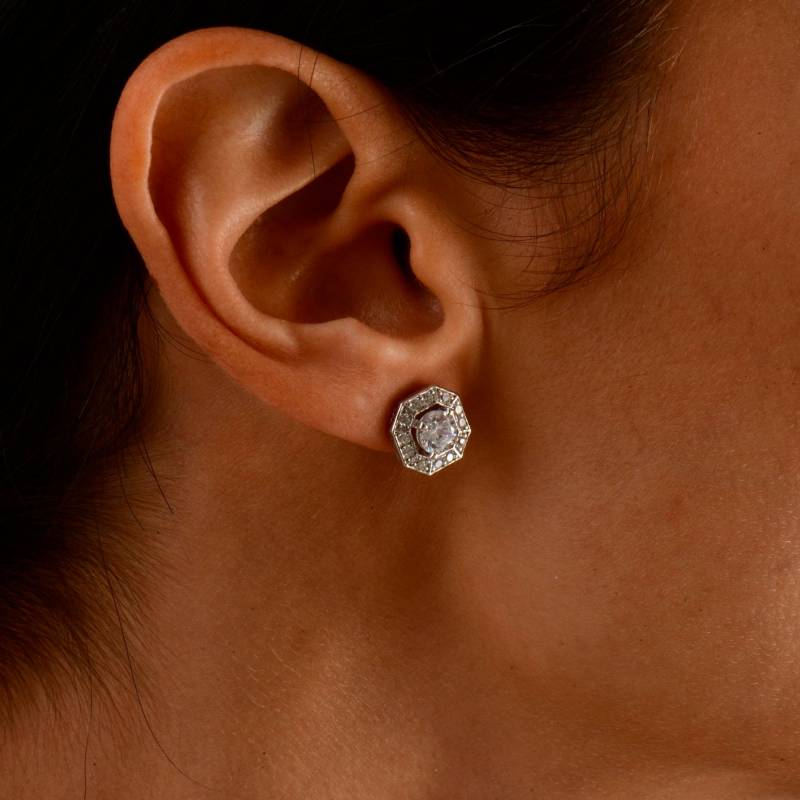 Silber Baguette Diamant Ohrstecker, Rechteck Cz Sterling Brautschmuck, Brautjungfer Geschenk Für Frauen von AugustAntonina