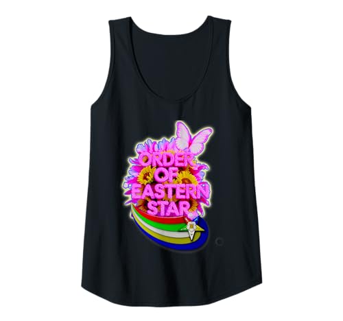 Damen farbenfrohe Order_of-Eastern_Star (O.E.S) Emblem Tank Top von AugustRatifying_o.e.s_colors