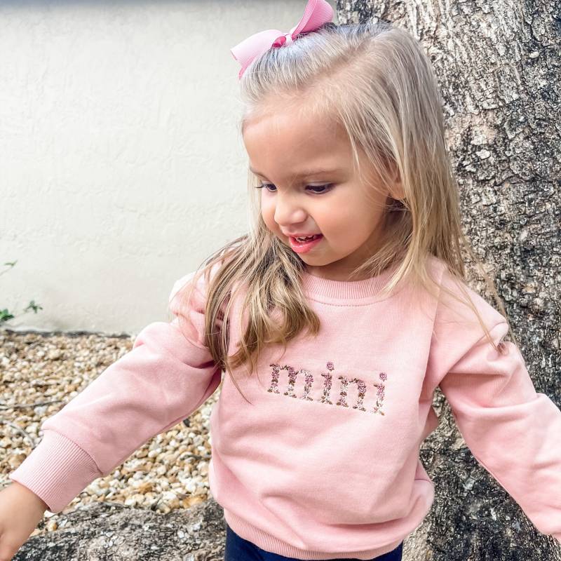 Mama Und Mini Sweatshirt, Benutzerdefinierte Stickerei Pullover, Kleinkind Bestickt, Mama, Florale von AugustandJuneKids