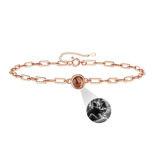 Auinniuz Individuelles Fotoarmband Aus Sterlingsilber – Personalisiertes Armband Mit Foto – Runder Anhänger Mit Farbfoto Armband Im Inneren B-Roségold Auinniuz Individuelles Fotoarmband Aus Sterlingsilber – Personalisiertes Armband Mit Foto – Runder Anhänger Mit Farbfoto Armband Im Inneren B-Roségold von Auinniuz