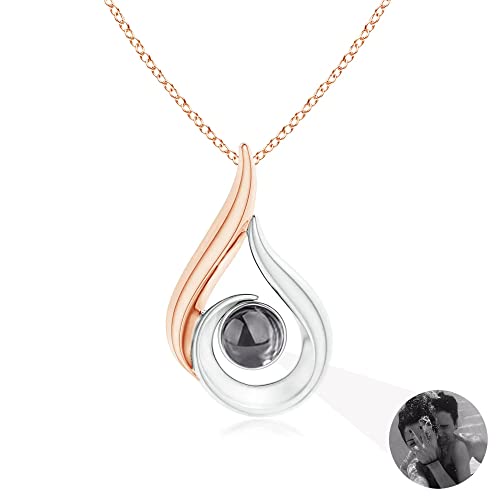Sterling Silber Bild Halskette – Individuelle Projektions Halskette – Personalisierte Foto Halskette – Erinnerungs Halskette mit Foto Roségold+Silber Sterling Silber Bild Halskette – Individuelle Projektions Halskette – Personalisierte Foto Halskette – Erinnerungs Halskette mit Foto Roségold+Silber von Auinniuz