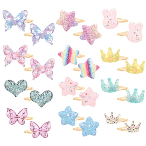 Auiremrti Haarspangen Mädchen, 12 Paar Shiny Haarschmuck Kinder, Reichhaltige Stile Mit Sternen, Schmetterlingen Und Herzen, Perfekt Für Jeden Anlass Auiremrti Haarspangen Mädchen, 12 Paar Shiny Haarschmuck Kinder, Reichhaltige Stile Mit Sternen, Schmetterlingen Und Herzen, Perfekt Für Jeden Anlass von Auiremrti