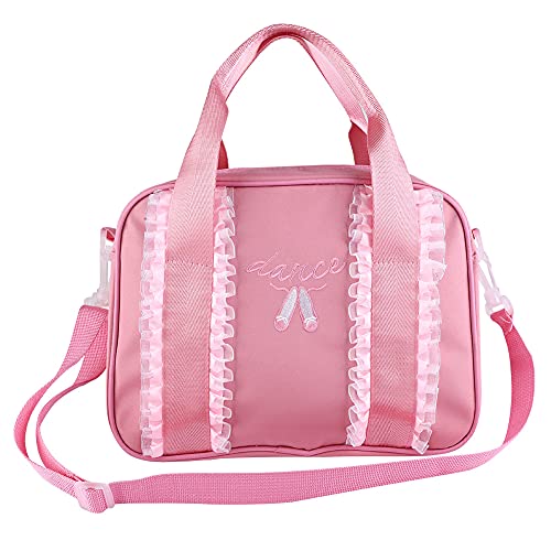 Tasche, Mädchen-Balletttanz-Kinderhandtasche, Einzelne Schulter, Sporttasche mit Reißverschluss (Rosa) von Aumotop