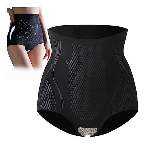 2023 Neue Ice Silk Ion Fiber Repair Shaping Device - Fettverbrennung Bauchkontrolle Unterwäsche, Slimory Einzigartige Faser Wiederherstellung Shaper,Shapewear für Frauen Bauchkontrolle (XL, Schwarz) von Aumude