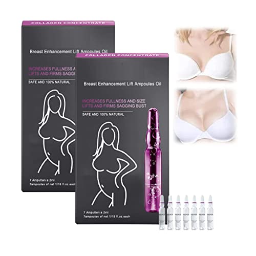 7pcs/box Tlopa Breast Enhancement Lift Ampoules Oil, Breast Enlargement Cream Fast Growth for Women (2 Box/ 14Pcs) von Aumude