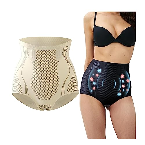 Aumude 2023 New Version Ice Silk Ion Fiber Repair Shaping Device, Unique Fiber Restoration Shaper, Body Shaper Waist Trainer Tummy Control Panty, Tummy Control Pants Shapewear for Women (Skin, M) von Aumude