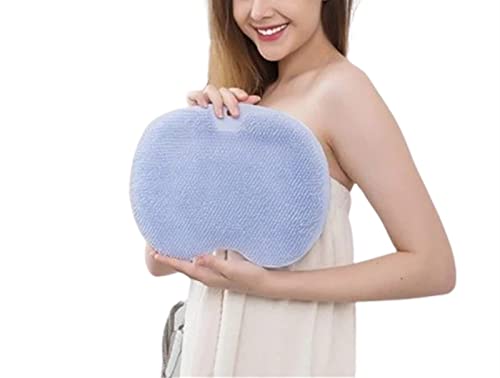 Dusche Fuß & Rücken Scrubber, Massage Pad, Wandmontage Rückenschrubber, Rückenbürste mit rutschfesten Saugnäpfen reinigt, Badezimmer Waschen Fußmatte Peeling Tote Haut Fußbürste (Blau) von Aumude