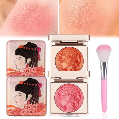 Embossed Smooth Powder Blush Palette For Cheeks, Powder Blush Palette, Embossed Girl Blush for Cheeks, Matte Face Powder Blush Palette, Face Matte Blush Palette, Makeup Blush (Mixed, 1Pcs) von Aumude