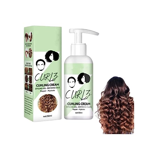 Hair Royale Lockige Haarcreme,Lockiges Haar Styling Creme Anti Frizz,Feuchtigkeitsspendende Lockige Conditioner,Haar Glättung Volumizing Cream,Volumizing Curly Hair Cream für Damen Herren (1 Stück) von Aumude