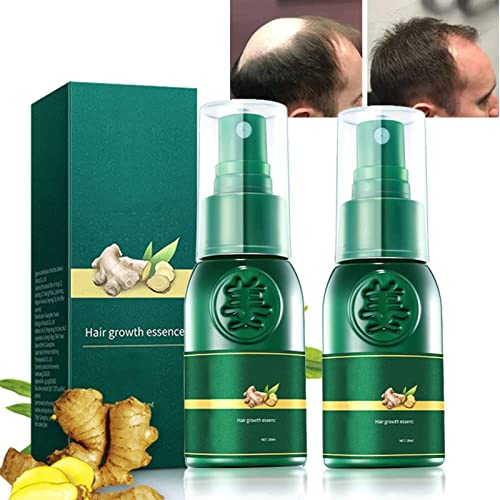 HyunGang Korea Ginseng Hair Regrowth Serum Spray, 7 Days Ginger Hair Growth Spray Serum, Hair Regrowth Essence, Nourishing Ginger Spray for for Women & Men (2Pcs) von Aumude